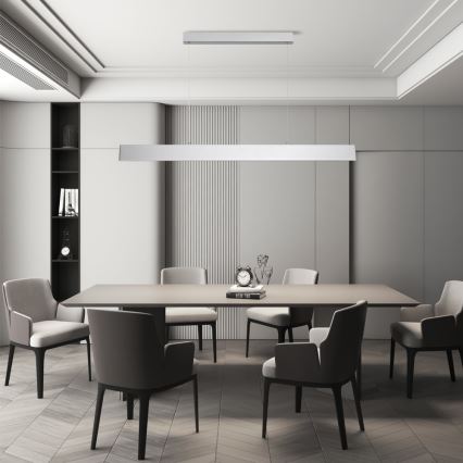Brilagi - LED Dimmable chandelier on a string SLIMLINE LED/40W/230V 3000-6000K silver + remote control