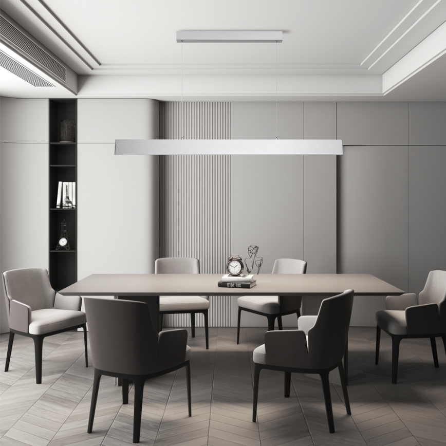 Brilagi - LED Dimmable chandelier on a string SLIMLINE LED/40W/230V 3000-6000K silver + remote control