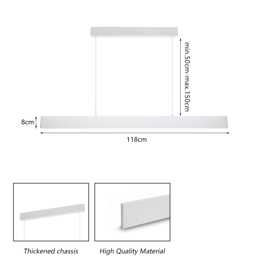 Brilagi - LED Dimmable chandelier on a string SLIMLINE LED/40W/230V 3000-6000K white + remote control