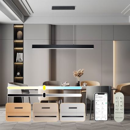Brilagi - LED Dimmable chandelier on a string SLEEKLINE SMART LED/40W/230V 3000-6000K Wi-Fi Tuya black + remote control