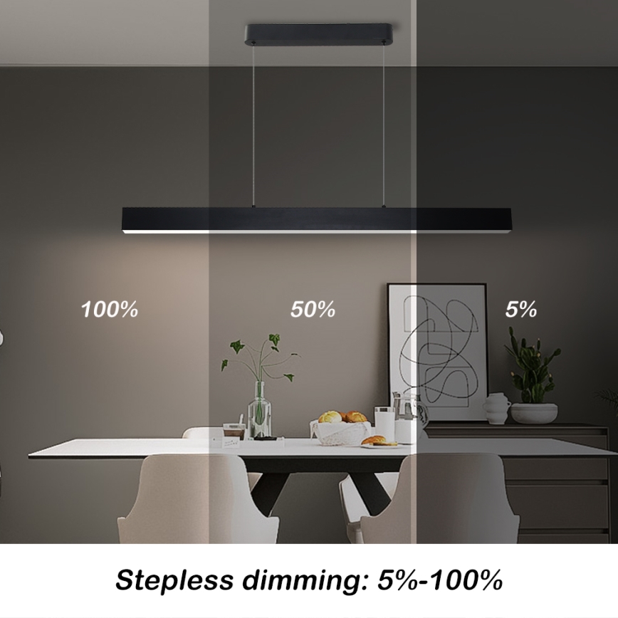 Brilagi - LED Dimmable chandelier on a string SLEEKLINE SMART LED/40W/230V 3000-6000K Wi-Fi Tuya black + remote control