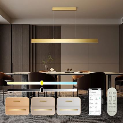 Brilagi - LED Dimmable chandelier on a string SLEEKLINE SMART LED/40W/230V 3000-6000K Wi-Fi Tuya gold + remote control