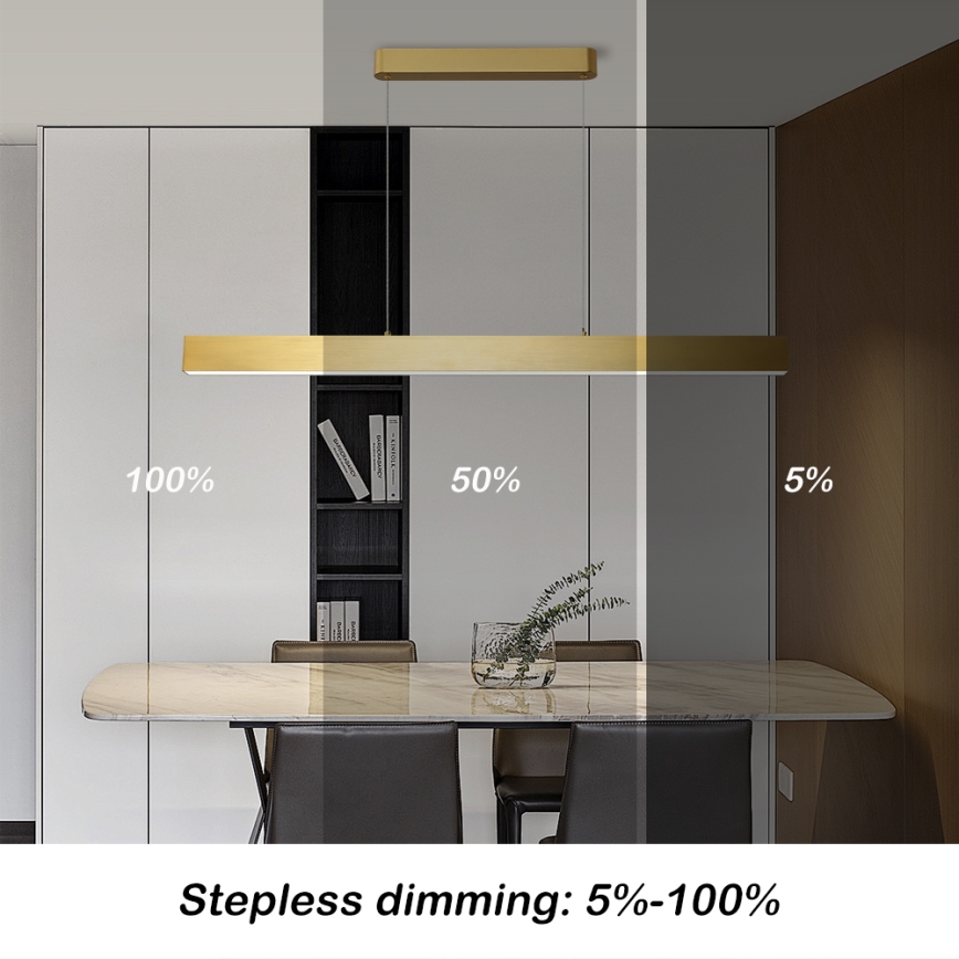 Brilagi - LED Dimmable chandelier on a string SLEEKLINE SMART LED/40W/230V 3000-6000K Wi-Fi Tuya gold + remote control