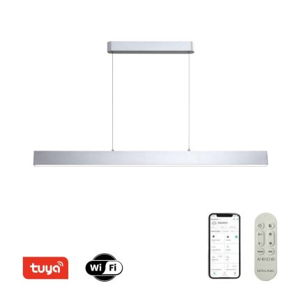 Brilagi - LED Dimmable chandelier on a string SLEEKLINE SMART LED/40W/230V 3000-6000K Wi-Fi Tuya silver + remote control
