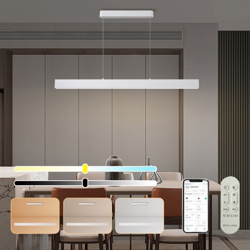 Brilagi - LED Dimmable chandelier on a string SLEEKLINE SMART LED/40W/230V 3000-6000K Wi-Fi Tuya white + remote control