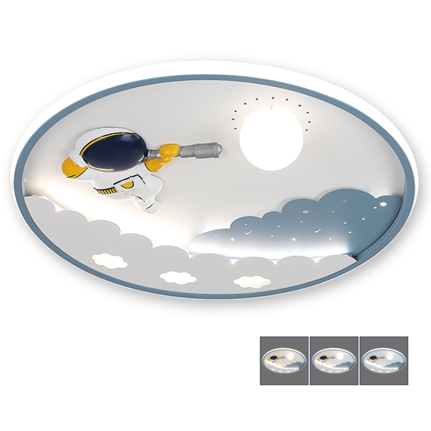 BRILAGI - Dimmable LED children's ceiling light ASTRO LED/43W/230V 3000-6000K Ø 49 cm + remote control