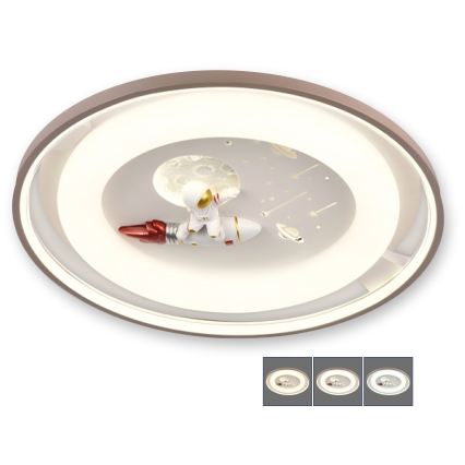 BRILAGI - Dimmable LED children's ceiling light ASTRO LED/75W/230V 3000-6000K Ø 50 cm + remote control