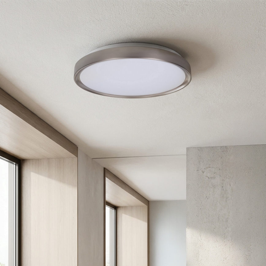 Brilagi - LED Dimmable Ceiling Light FANCIA LED/48W/230V 3000-6500K Ø 39 cm silver + remote control