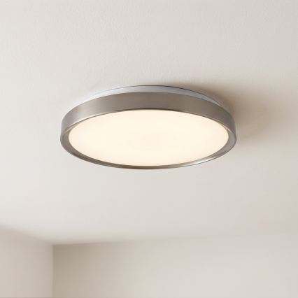 Brilagi - LED Dimmable Ceiling Light FANCIA LED/48W/230V 3000-6500K Ø 39 cm silver + remote control