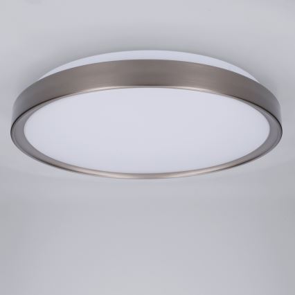 Brilagi - LED Dimmable Ceiling Light FANCIA LED/48W/230V 3000-6500K Ø 39 cm silver + remote control