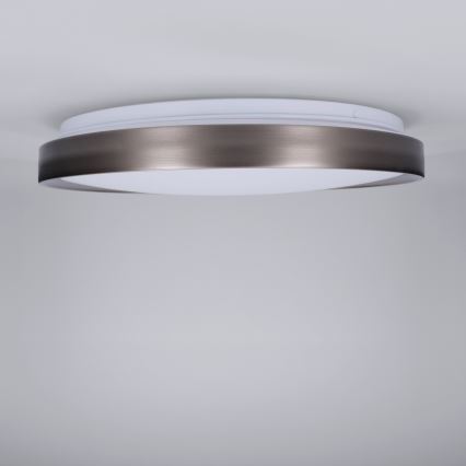 Brilagi - LED Dimmable Ceiling Light FANCIA LED/48W/230V 3000-6500K Ø 39 cm silver + remote control