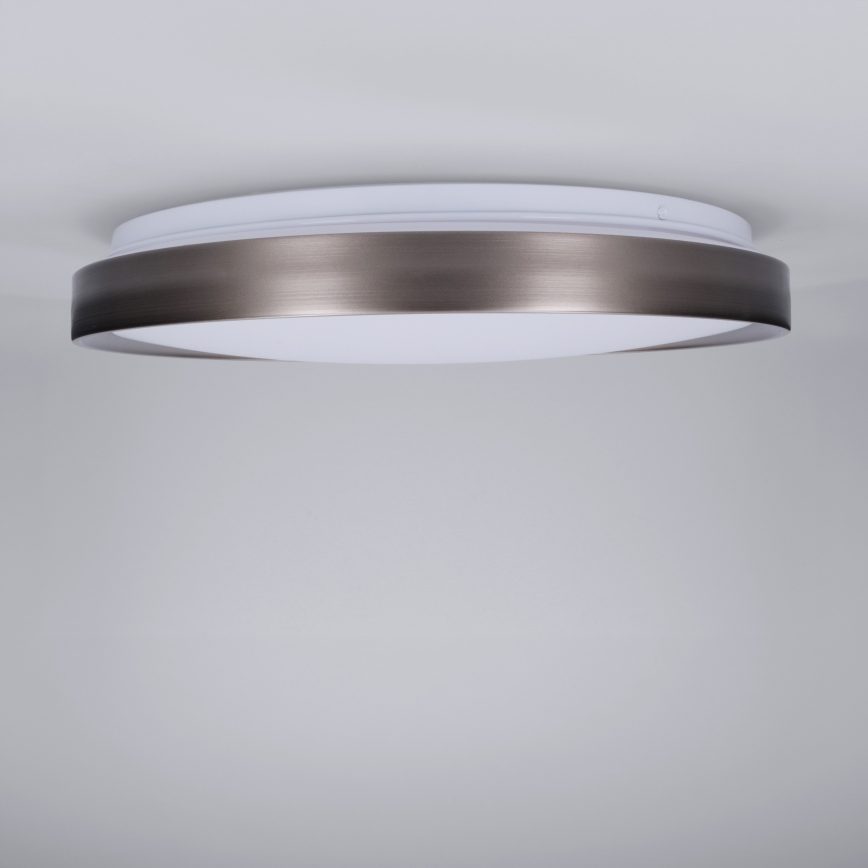 Brilagi - LED Dimmable Ceiling Light FANCIA LED/48W/230V 3000-6500K Ø 39 cm silver + remote control