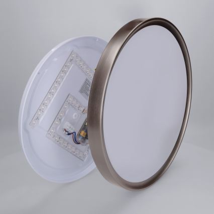 Brilagi - LED Dimmable Ceiling Light FANCIA LED/48W/230V 3000-6500K Ø 39 cm silver + remote control