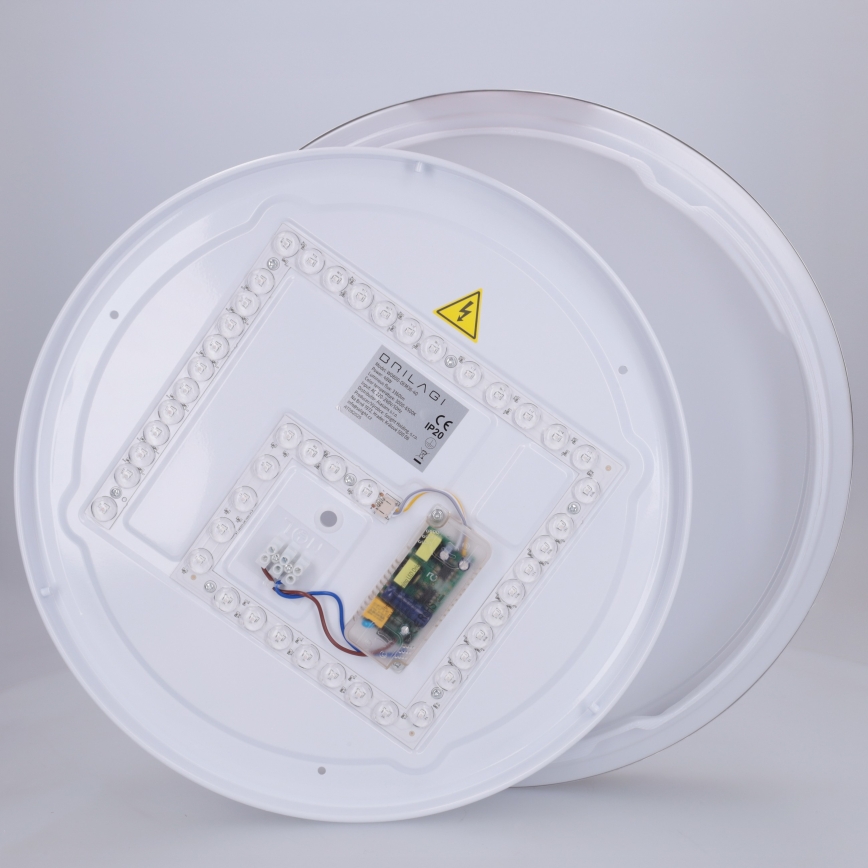 Brilagi - LED Dimmable Ceiling Light FANCIA LED/48W/230V 3000-6500K Ø 39 cm silver + remote control