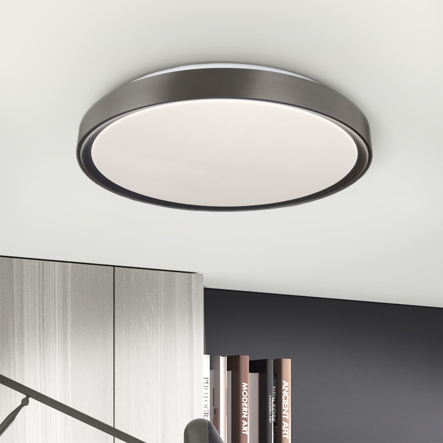 Brilagi - FANCIA Dimmable LED ceiling light LED/48W/230V 3000-6500K Ø 39 cm Anthracite + Remote Control