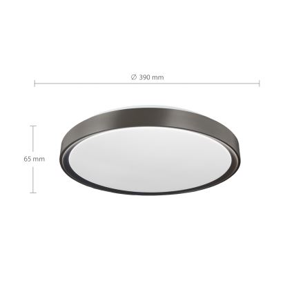 Brilagi - FANCIA Dimmable LED ceiling light LED/48W/230V 3000-6500K Ø 39 cm Anthracite + Remote Control