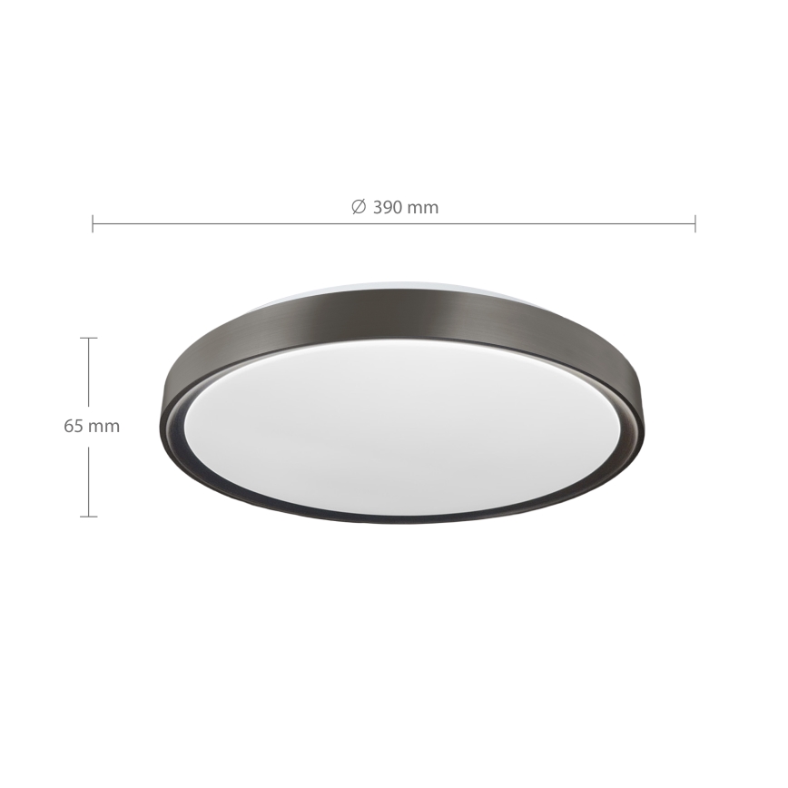 Brilagi - FANCIA Dimmable LED ceiling light LED/48W/230V 3000-6500K Ø 39 cm Anthracite + Remote Control
