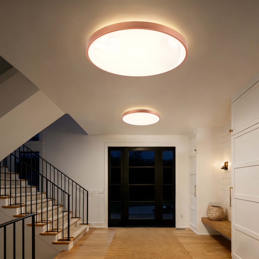 BRILAGI - LED Dimmable ceiling light GLASS POOL DOUBLE LED/80W/230V Ø 60 cm copper + remote control
