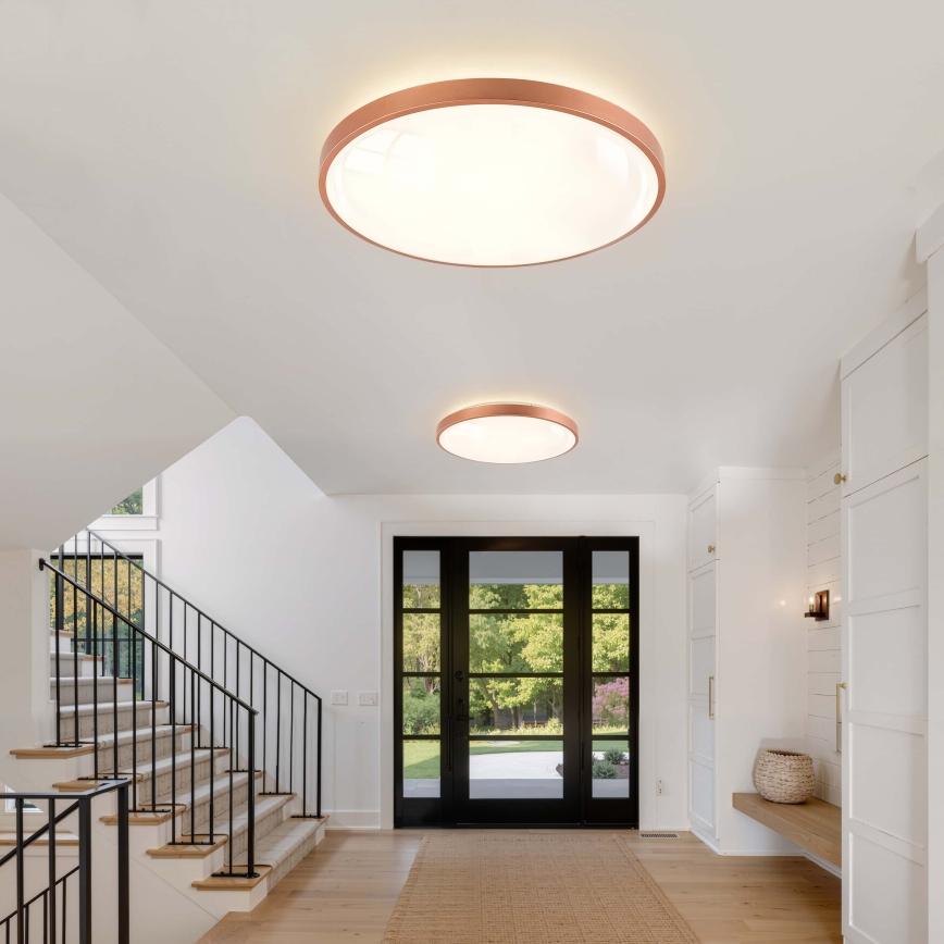 BRILAGI - LED Dimmable ceiling light GLASS POOL DOUBLE LED/80W/230V Ø 60 cm copper + remote control