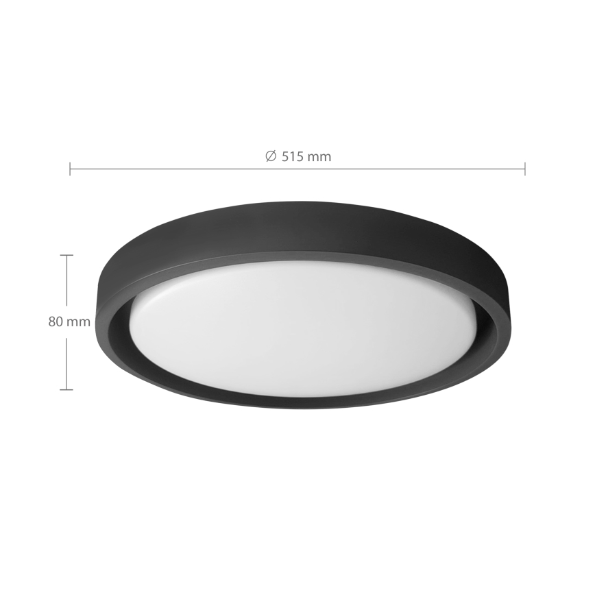 Brilagi - MATTEO LED Dimmable Ceiling Light LED/60W/230V 3000-6500K Ø 51.5 cm black + remote control