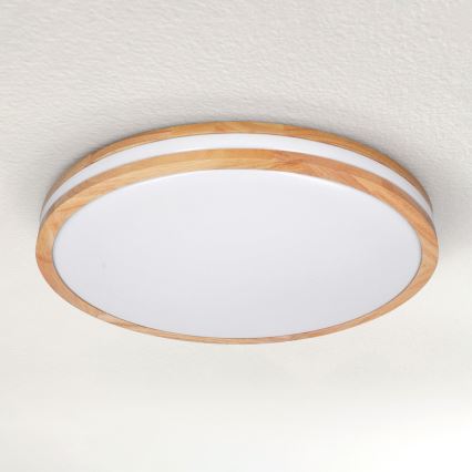 Brilagi - Dimmable LED Ceiling Light MOLINA LED/72W/230V 3000-6500K Oak Ø 78 cm + Remote Control