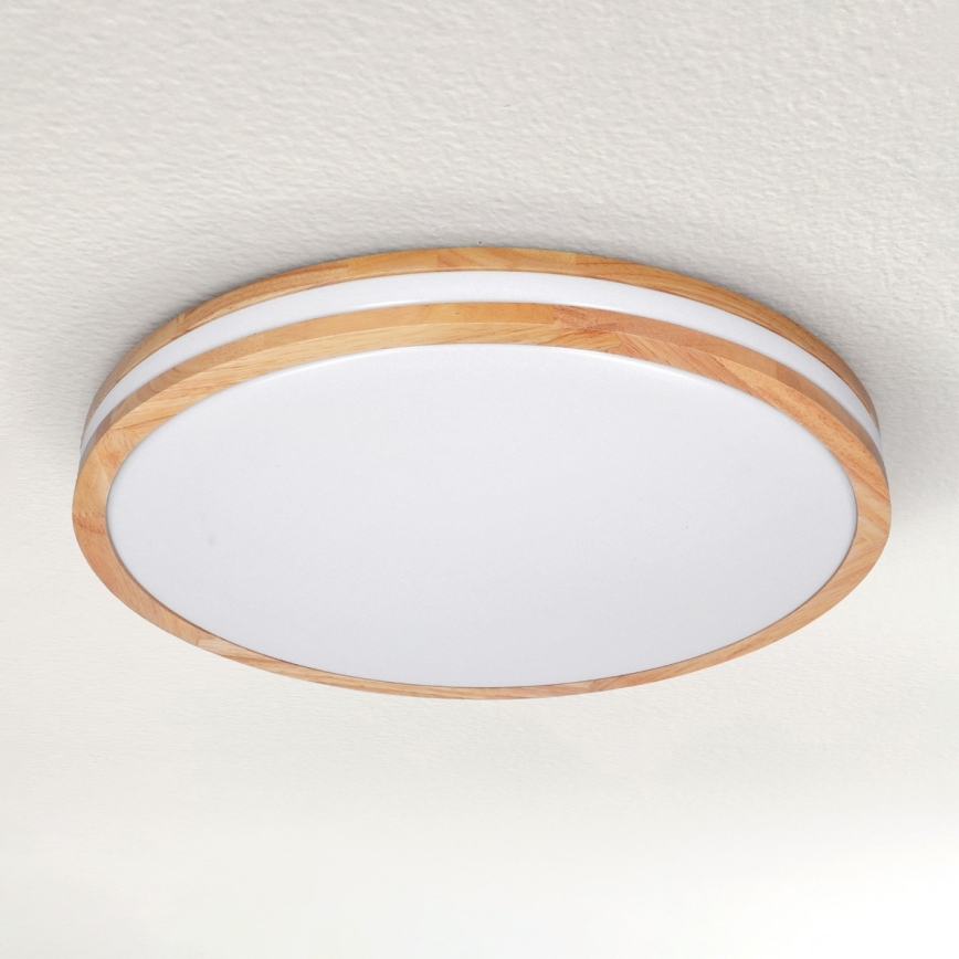 Brilagi - Dimmable LED Ceiling Light MOLINA LED/72W/230V 3000-6500K Oak Ø 78 cm + Remote Control