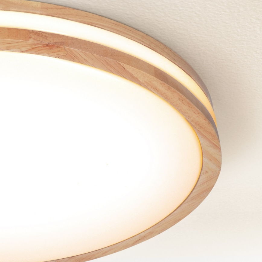 Brilagi - Dimmable LED Ceiling Light MOLINA LED/72W/230V 3000-6500K Oak Ø 78 cm + Remote Control