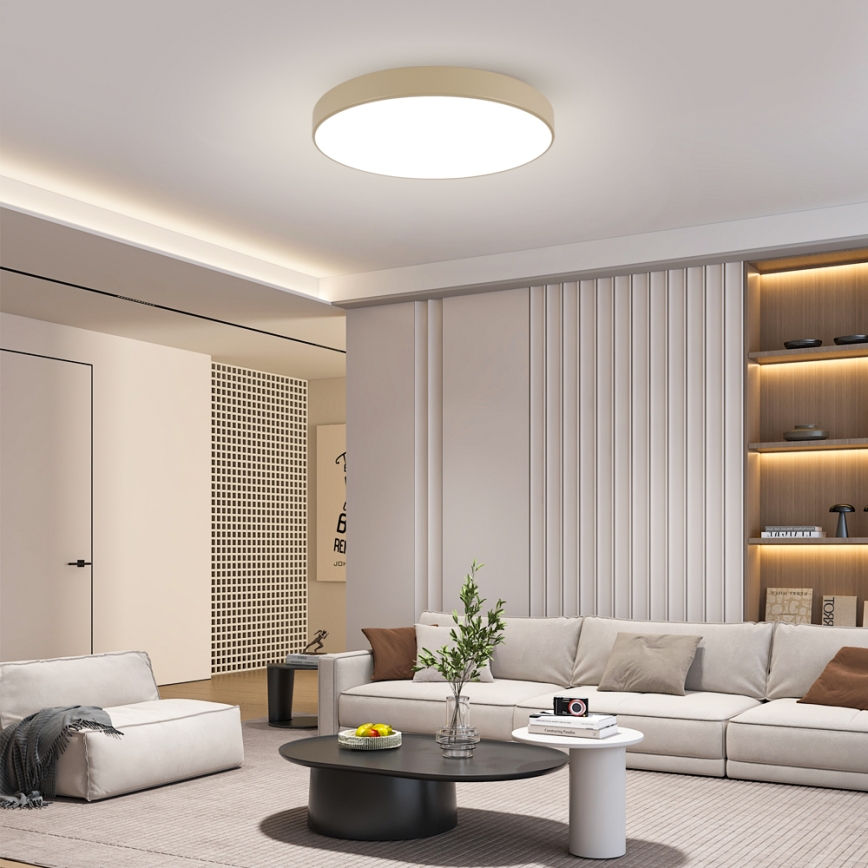 Brilagi - LED Dimmable Ceiling Light POOL SMART LED/100W/230V 3000-6000K 80 cm beige Tuya Wi-Fi + remote control