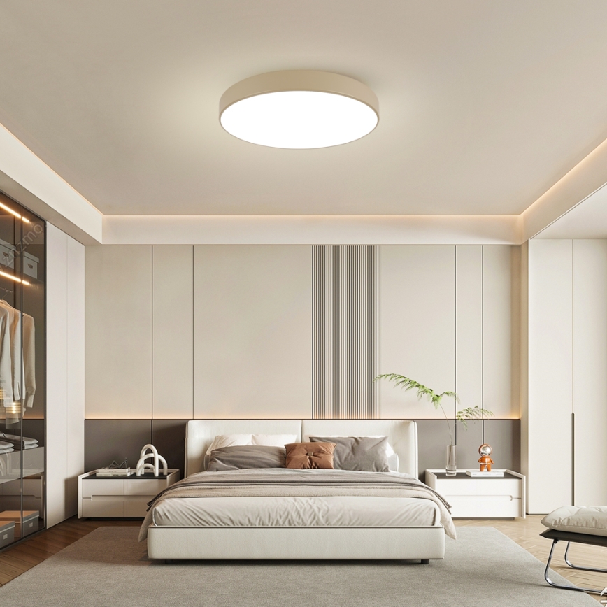 Brilagi - LED Dimmable Ceiling Light POOL SMART LED/100W/230V 3000-6000K 80 cm beige Tuya Wi-Fi + remote control