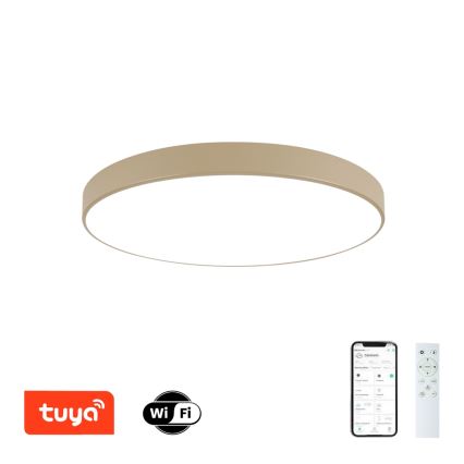 Brilagi - LED Dimmable Ceiling Light POOL SMART LED/100W/230V 3000-6000K 80 cm beige Tuya Wi-Fi + remote control