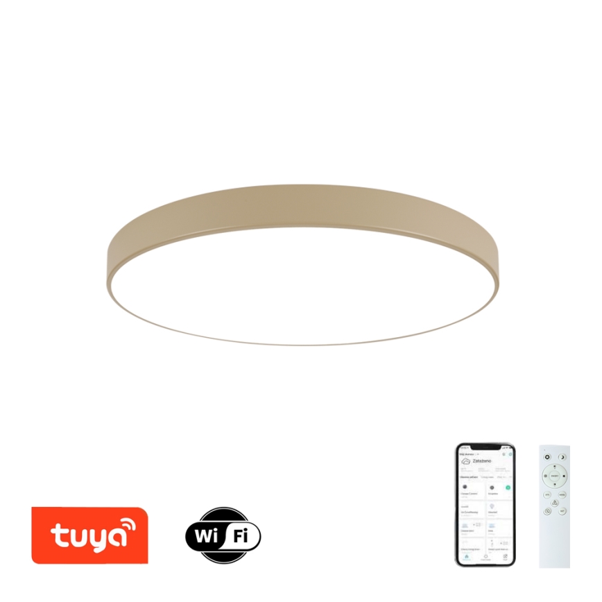 Brilagi - LED Dimmable Ceiling Light POOL SMART LED/100W/230V 3000-6000K 80 cm beige Tuya Wi-Fi + remote control