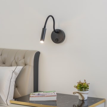 Brilagi - LED Dimmable flexible wall lamp MAYA 1xG9/4W/230V black 2700-6500K Wi-Fi Tuya
