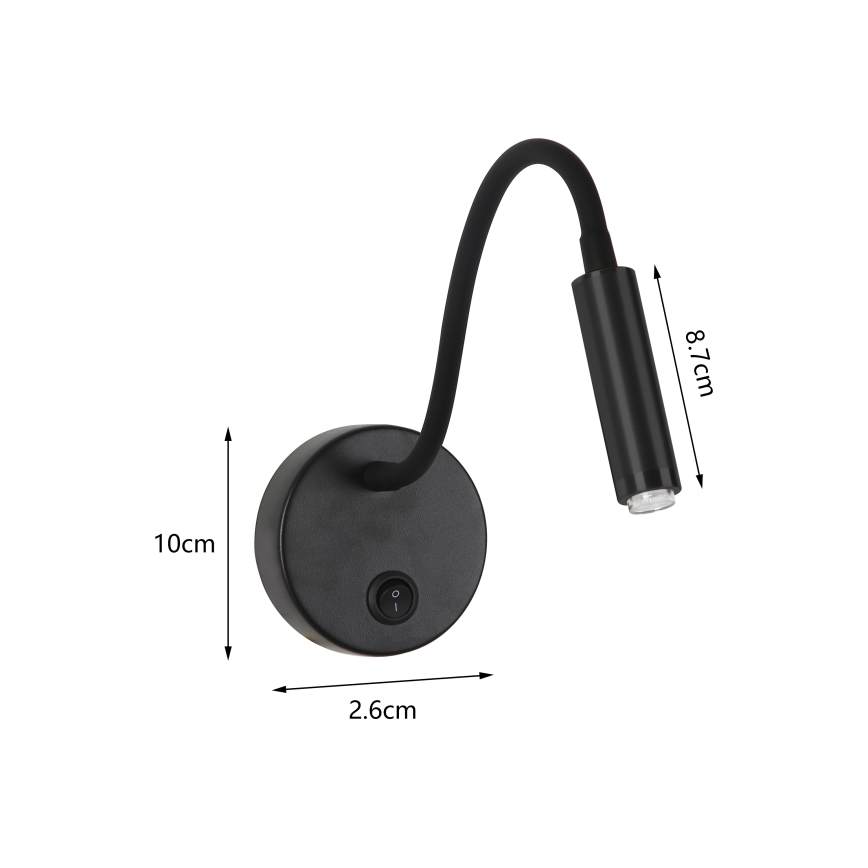 Brilagi - LED Dimmable flexible wall lamp MAYA 1xG9/4W/230V black 2700-6500K Wi-Fi Tuya