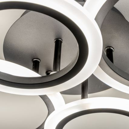 Brilagi - ORBITS LED Dimmable Surface-Mounted Ceiling Light LED/50W/230V 3000-6500K Black + Remote Control