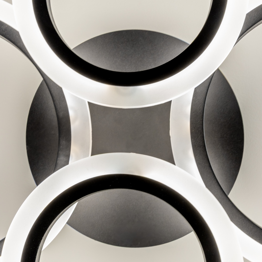 Brilagi - ORBITS LED Dimmable Surface-Mounted Ceiling Light LED/50W/230V 3000-6500K Black + Remote Control