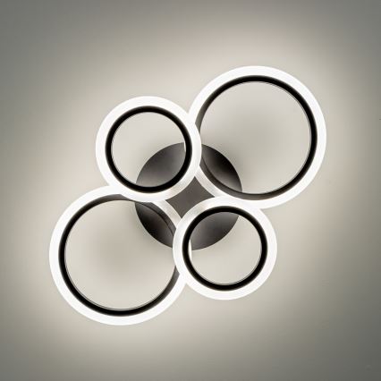 Brilagi - ORBITS LED Dimmable Surface-Mounted Ceiling Light LED/50W/230V 3000-6500K Black + Remote Control