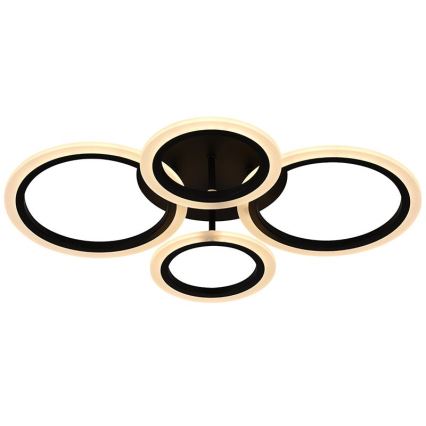Brilagi - ORBITS LED Dimmable Surface-Mounted Ceiling Light LED/50W/230V 3000-6500K Black + Remote Control