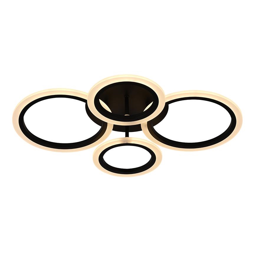 Brilagi - ORBITS LED Dimmable Surface-Mounted Ceiling Light LED/50W/230V 3000-6500K Black + Remote Control