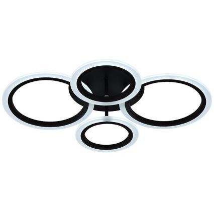 Brilagi - ORBITS LED Dimmable Surface-Mounted Ceiling Light LED/50W/230V 3000-6500K Black + Remote Control