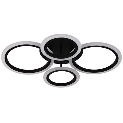 Brilagi - ORBITS LED Dimmable Surface-Mounted Ceiling Light LED/50W/230V 3000-6500K Black + Remote Control