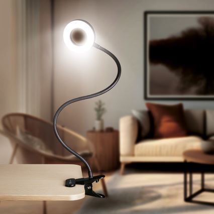 Brilagi -LED Dimmable lamp with a clip ORBELA LED/8W/230V 3000/4000/5000K black