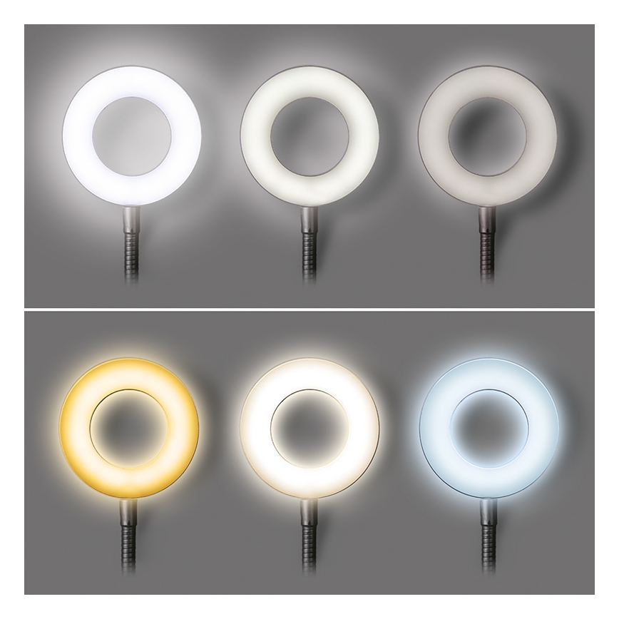 Brilagi -LED Dimmable lamp with a clip ORBELA LED/8W/230V 3000/4000/5000K black