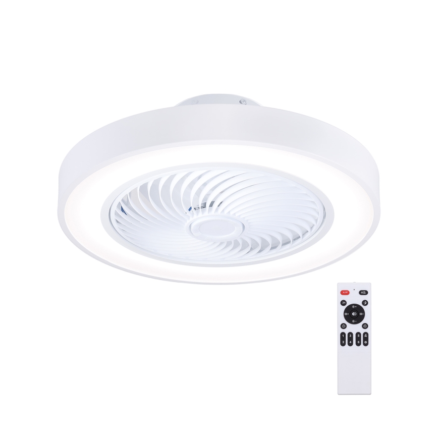 Brilagi - Dimmable LED Ceiling Light with Fan LED/30W/230V 3000-6500K Ø 50 cm White + Remote Control