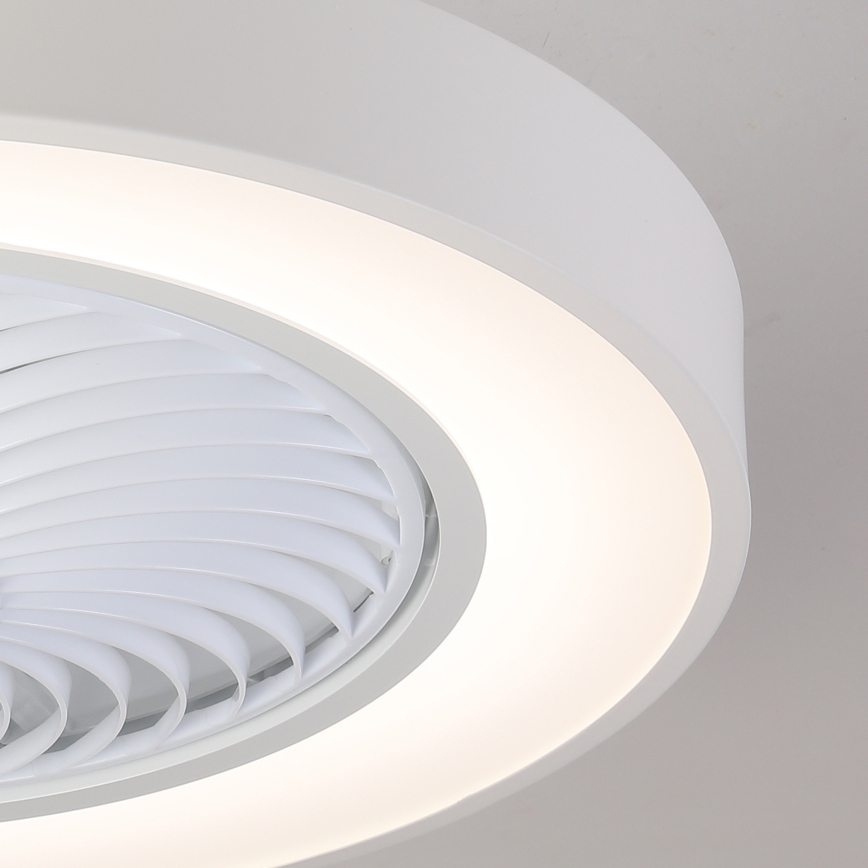 Brilagi - Dimmable LED Ceiling Light with Fan LED/30W/230V 3000-6500K Ø 50 cm White + Remote Control
