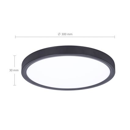 Brilagi - LED Dimmable ceiling light ESTELA LED/36W/230V 3000-6500K ø 30 cm black + remote control