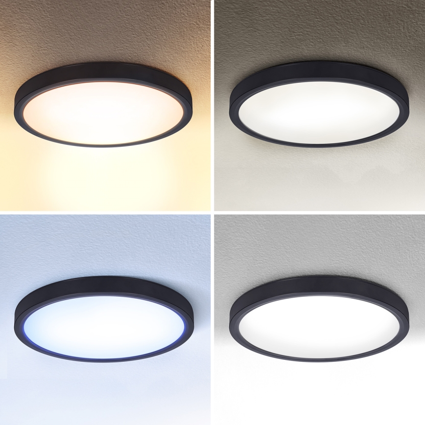 Brilagi - LED Dimmable ceiling light ESTELA LED/48W/230V 3000-6500K ø 40 cm black + remote control