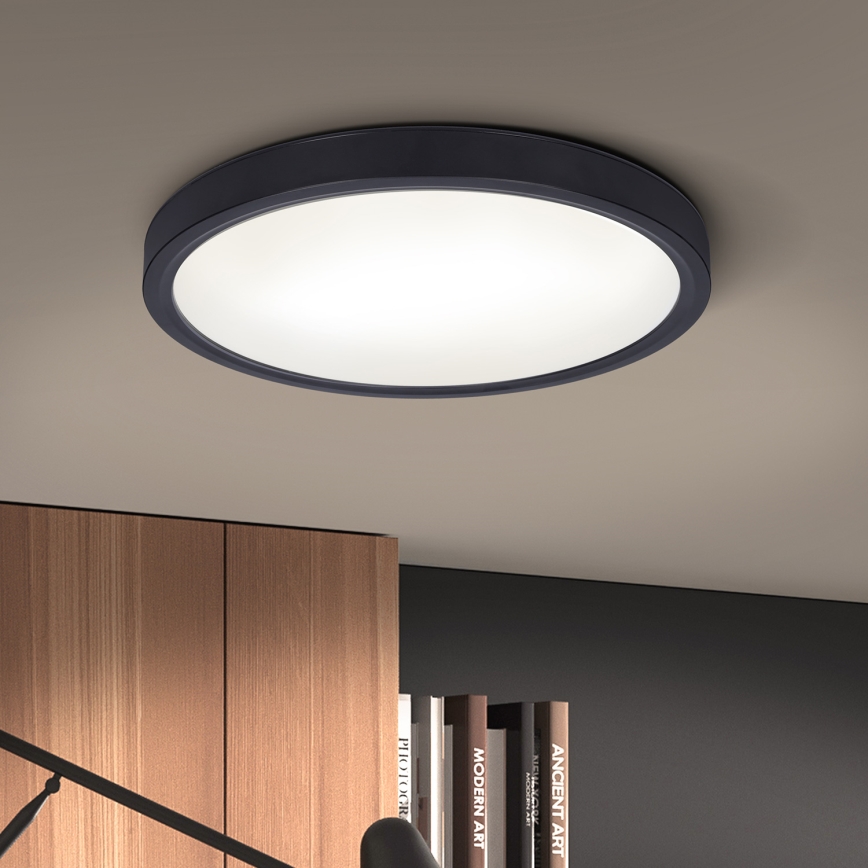 Brilagi - LED Dimmable ceiling light ESTELA LED/48W/230V 3000-6500K ø 40 cm black + remote control