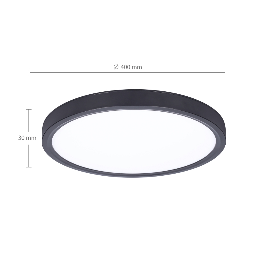 Brilagi - LED Dimmable ceiling light ESTELA LED/48W/230V 3000-6500K ø 40 cm black + remote control