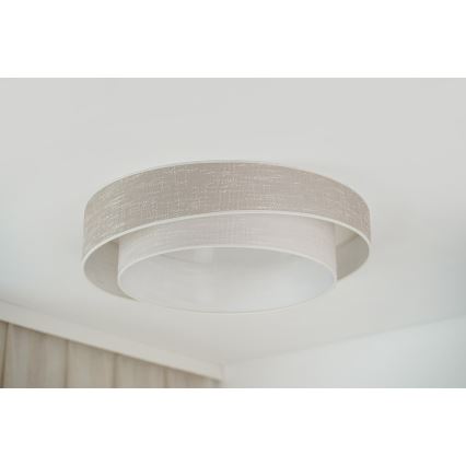 Brilagi - Dimmable LED ceiling light DOVER SHINE LED/24W/230V Ø 60 cm 3000/4000/6500K gray/cream + remote control