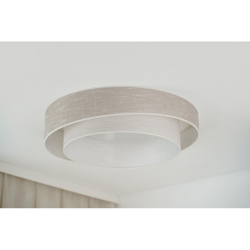 Brilagi - Dimmable LED ceiling light DOVER SHINE LED/24W/230V Ø 60 cm 3000/4000/6500K gray/cream + remote control